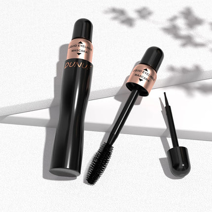 2-in-1 Double-ended Eyeliner Mascara | Matte Black Waterproof | Smudge-proof Quick-drying Ultra-fine | Volumizing Curling Y2K