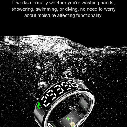 For Smart Ring Hd Screen Tiktok Control 5ATM Waterproof for  Smartring for Women Men Rings Heart Rate Monitor Newest Version R13