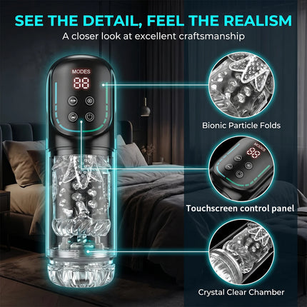 Automatic Male Masturbator Cup with Upgrade 12 S Vacuum Pump & 7 Sucking Rotating Licking Thusting Modes Pocket Pussy Stroker Blowjob Sex Toys For  MenAdult Toys Mens Sex Toys Pocket Pussy Pumps & Enlargers