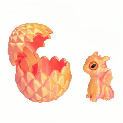 3D printed toys, artistic dragon egg sculptures, hatching dragon babies, modern home decor, mini desktop decorations, gifts
