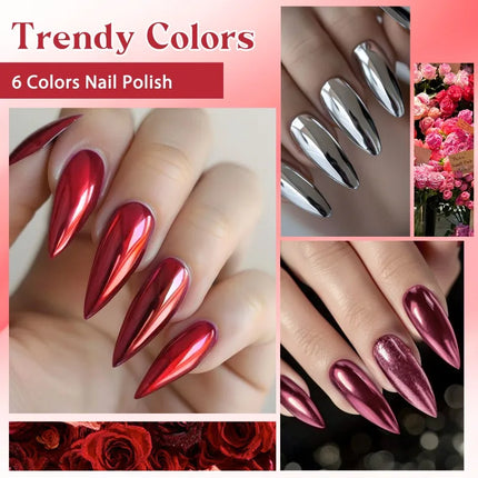 6pcs 8ml Water-Based Nail Polish Long Lasting Quick Drying No Need of Lamp to Cure Nail Supplies Vernis for Nail Art Decorations