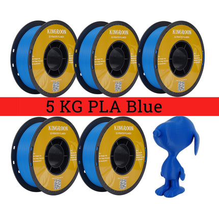 KINGROON 5KG PLA TPU PETG Filament Mix color 1.75mm 3D Printer Plastic No Bubble Spool 3D Printing Materials Wholesales