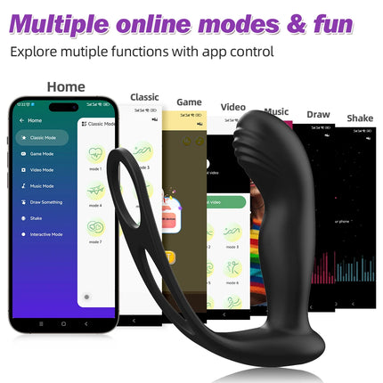 Unisex Dildo Prostate Massager Remote Control Plus APP Vibrator Gay Butt Plug Wireless Remote Control Butt Plug Adult Products