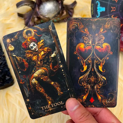 78Pcs Magic Arcana Tarot Deck, 13x8cm, Traditional Play, Unlock Inner Fire, Includes Paper Instructions, Card Game Set