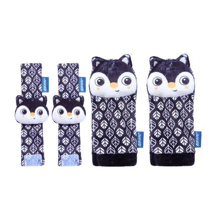 4PCS/SET Baby Rattle Socks Wrist Strap Rattles Set Cute Stuffed Animals Foot Finder Socks 0~12 Months For Infant Newborn Gift