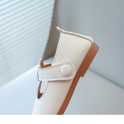 Toddlers Girls Leather Shoes Princess Sweet Simple Classic Kids Leather Flats for Medium Girl Children Dress Shoes for Wedding