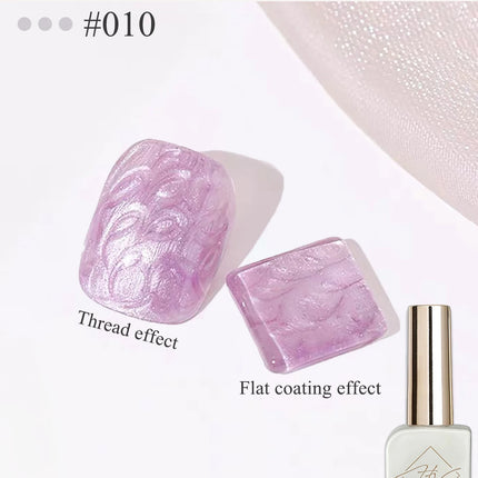 ZH 12ML 8-Color Pearl Shell Thread Nail Gel Polish Long Lasting White Pink Purple Salon Gel Nail Art DIY Solid Gel Polish