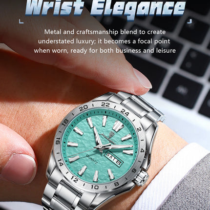POEDAGAR Exquisite Fashion Men's Watches High Quality Waterproof Luminous Business Watch For Men Date Week Quartz Men's Wristwatch