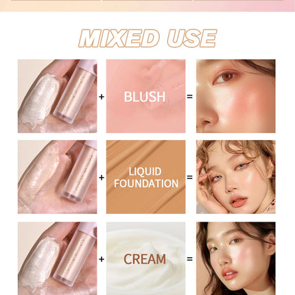 Lakerain Face Liquid Highlighter Waterproof Sweat-proof Long-lasting Golden Bronze Body Highlighter Fit&Smooth Brightening Fluid
