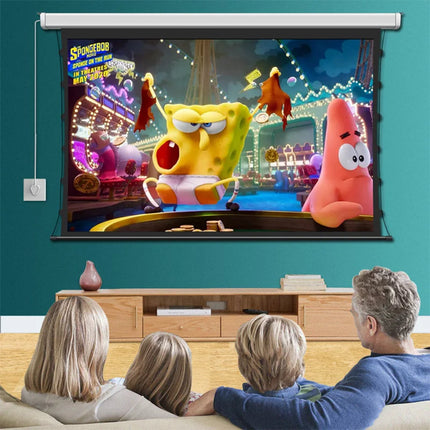 NEW Motorized Tab Tension Projector Screen ALR High Class Grey Crystal Material for Long Throw Projectors Support 4K 3D