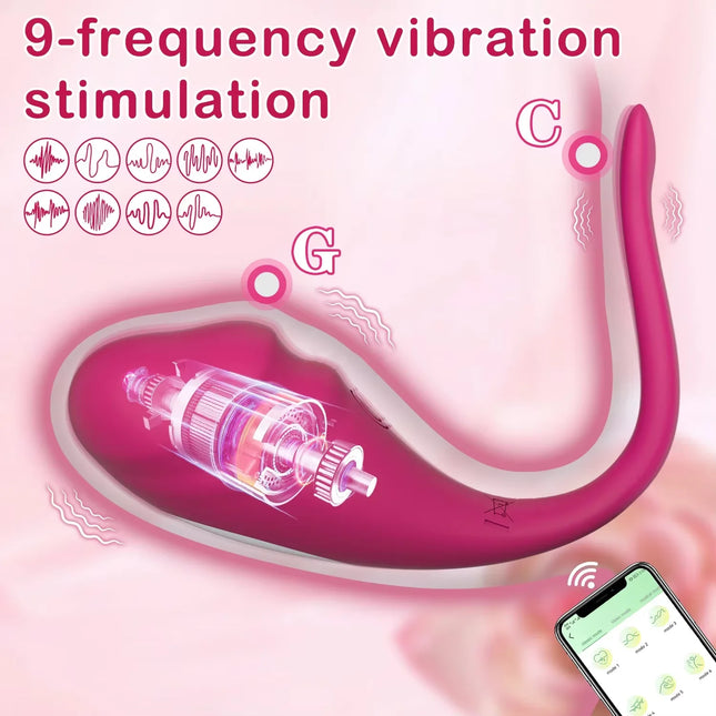 APP Controlled Vaginal Vibrators G Spot 9 Speed Anal Vibrating Egg Massager Wearable Stimulator Adult Sex Toys for Women Couples