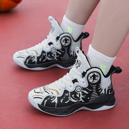 Children Basketball Shoes High Quality Wear Resistant School Competition Training Shoes Ankle Protected Anti Slip Youth Sneakers