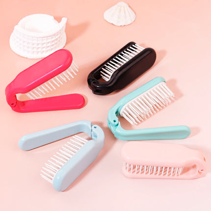 1PC Foldable Portable Hair Comb – Head Massage for Salon Hairstyles, Fashionable Hair Accessory for Real Hair Wigs