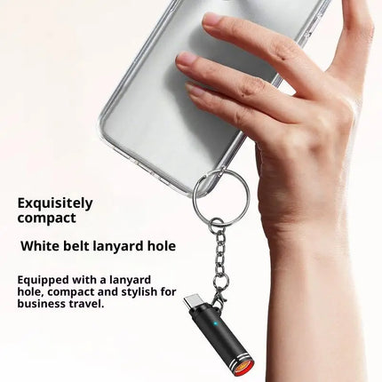 Type-C Safety Air Blowing Lighter Mini Flameless USB Rechargeable Windproof Portable for Camping Hiking Survival Emergency