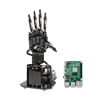 6 Dof Robot Hand with Servo AI Visual Robot Fingers Claw Manipulator Palm for Raspberry Pi 4B Python Programmmable Robot DIY Kit