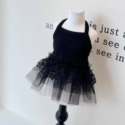 Pet Princess Dress Small Dog Thin Dress Pet Summer Halter Teddy Mesh Vest Bichon Solid Colour Skirt Fashionable Dog Clothes
