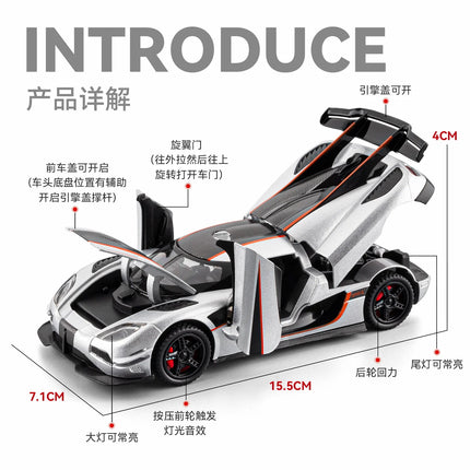 1:32 KNSG ONE 1 ONE-1 Miniature Toys Cars Alloy Diecast Models Boy High Simulation Miniature Holiday Present And Home Trendy Toy