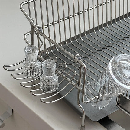 2PCS Stainless Steel Drain Mesh Basket Kitchen Sink Hanging Rack Household Multifunctional Expansion Drainage Storage Basket