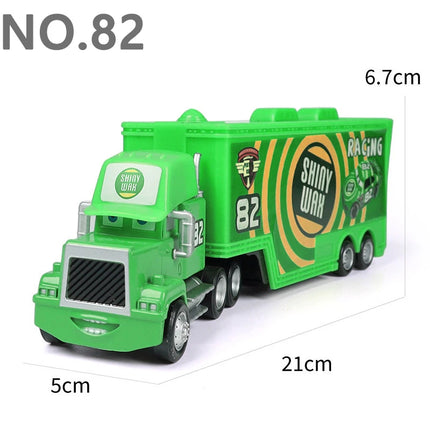 Pixar Cars Truck Storm Jackson Model Car 1/55 Die Casting Container Trucks Racing Toys Children's Birthday Gifts Collectibles