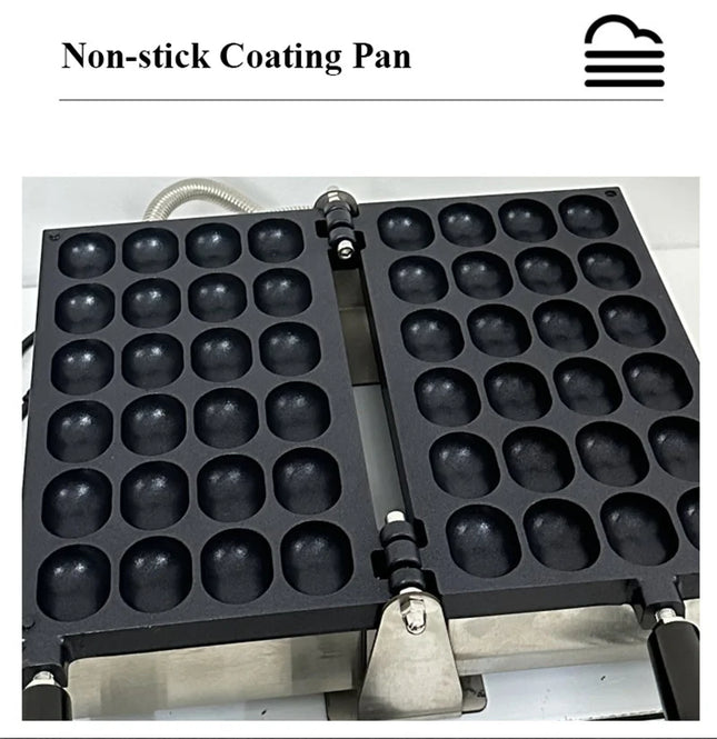 Electric or Gas Egg Waffle Mini Oval Sponge Cake Maker Non-stick Coating Pan Bubble Waffle Baking Machine Commercial Home Use