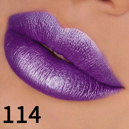 1PC glitter metallic lipstick finish hydrating 19 colors red pink sparkling highly pigmented lip tints  lips makeup gifts cosmet