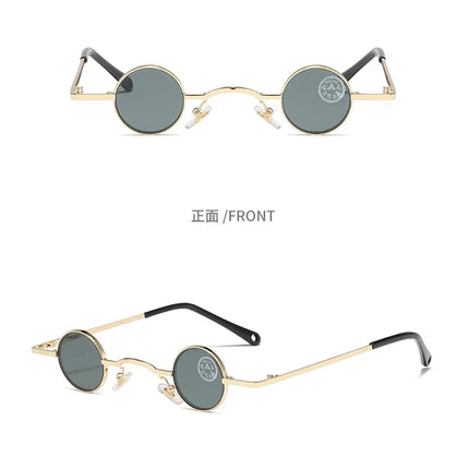 Shatar Glass Lenses New Ultra Small Circular Mini TikTok Live Funny Sunglasses Internet Celebrities Men's And Women's Sunglasses