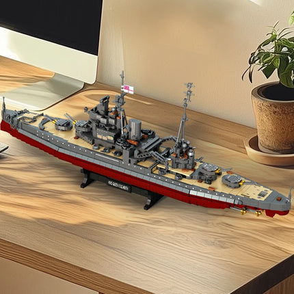 2277PCS Military World War II Warship Battle Boat Building Blocks Sets The Elizabeth Class Battleships Bricks Toy For Kids Gitfs