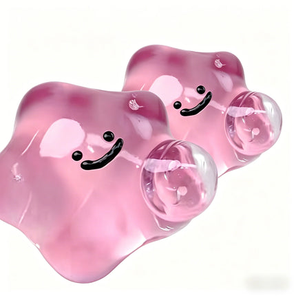 Cute Sticky Hand Squishy Fidget Toy Super Soft TPU Stretchy Plaything with Sweet Face Design Tension Emotion Relief Sensory Toy