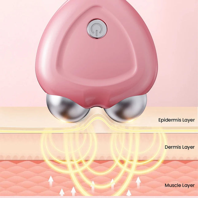 Microcurrent Face Lift Device Roller Mini Face Slimming Massager Portable EMS Delicate Contour Lifting Firming Facial Skin Gift