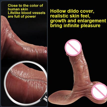 24 Styles Male Penis Cover Realistic Dildo Cock Pump Phallus Extender Enlargement Dick Growing Ejaculate Orgasm Sex Toys For Men