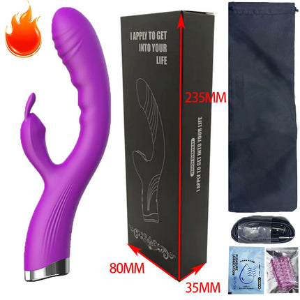 10 Speed G Spot Vibrator USB Rechargeable Powerful Dildo Rabbit Vibrator for Women Clitoris stimulation Massage Adult sex toys