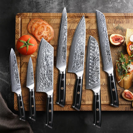 F.YOUNG Professional Kitchen Knives Damascus Steel Japanese Chef Knife Slicer Sashimi Utility Fruit Cooking Kitchenware Utensils