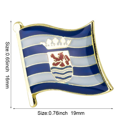 Metal Badge Lapel Pin Pins Brooch Gelderland Noord-Holland Friesland Noord-Brabant Groningen Drenthe Overijssel Flevoland Utrech