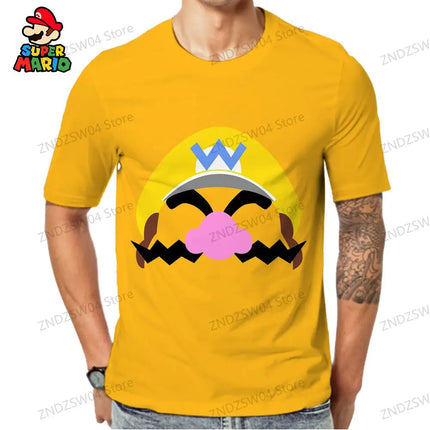 Men's -shir T Shirt Man 2024 110-6XL Super Mario Fashion Men's Children's T-Shirt Summer Parent-child Wear Streetwear Tops Anime
