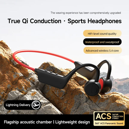 Lenovo Bone Conduction Headset Wireless Swimming Sports Headphone IPX8 Bluetooth 5.4 With Mic Waterproof Exercise Fitness