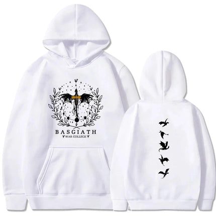 2025 Vintage Fourth Wing Printed Hoodie Women Casual Retro Fashion Pullover Autumn Winter Gothic Long Sleeve Sweatshirts