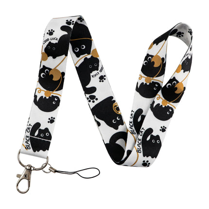 Cute Cartoon Cat Duck Neck Strap Lanyards For Keychain ID Credit Card Pass Animal Hang Rope Cell Phone Charm Accessories