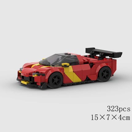 MOC Speed Sports Super Race Car Model Building Blocks DIY Bricks City Technical Rally Great Racing Vehicle Christmas Gift Toy