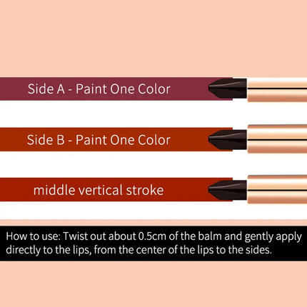 Long Lasting  Lipstick VIBELY winter Moisturizing Changing 3 colors Lip Balm Natural Aloe Vera for Women Color-Shifting Makeup