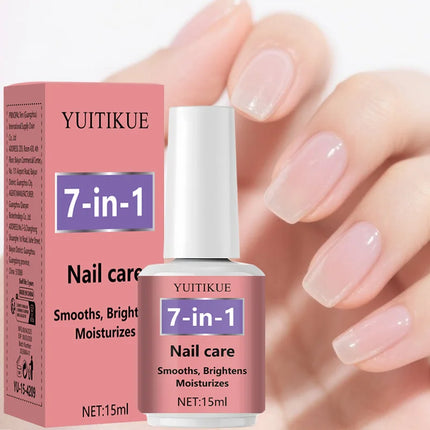 YUITIKUE 7-in-1 Nail Care 15ml - Smooths, Brightens & Moisturizes Nails, Not Sticky, Easy to Absorb, Hardens & Protects
