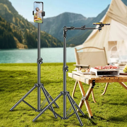 Phone Tripod Adjustable Horizontal Overhead Tripod for Filming Video Recording Live Stream
