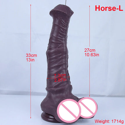 S/M/L Huge Horse Dildo Realistic Animal Penis High Simulation Sex Toys With Suction Cup Anal Plug for Adults Masturbation Orgasm