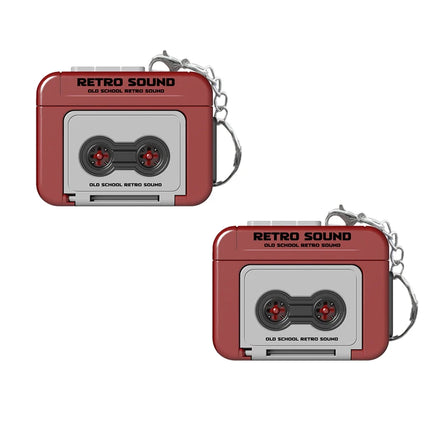 Retro Mini Recorder Player Keyring New Style Funny Record Players Keychain Suprise Gift Supplies Car Keychain