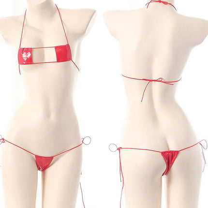 Hot Sexy Micro Bikinis Women Sexy Lingerie Erotic PU Bodysuit Porn Game Outfits Fancy Mini Bodycon Underwear Sexy Beachwear