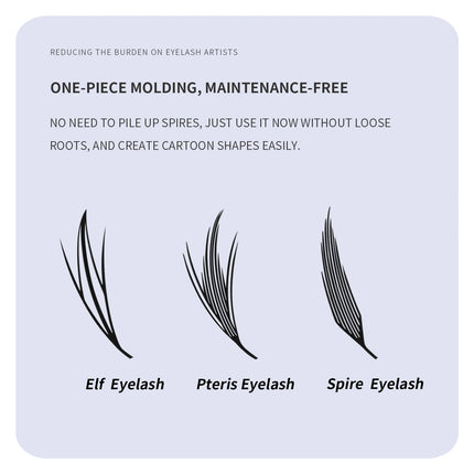 ANNAFRIS Comic Spire Eyelash Extension Premade Fans Natural Cashmere Manga False Eyelash Natural Soft Feather Shape Pteris Lash