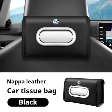 Car tissue box, fashionable leather multi-functional tissue box For Volkswagen VW GTI Passat Polo Golf 3 Jetta Tiguan Touran