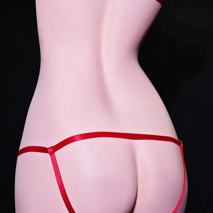 Super sexy alternative strap style jumpsuit, provocative women's extreme hollow out bikini, thin strap tied hip revealing rope g