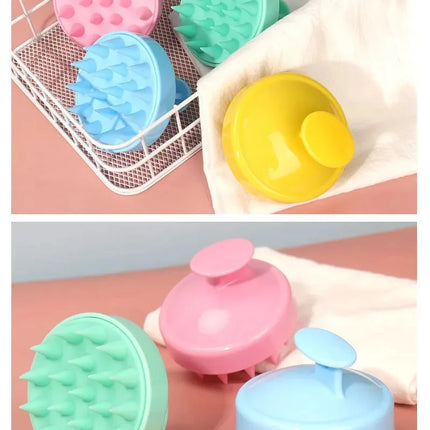 1pc Silicone Shampoo Brush Head Scalp Massage Comb Hair Washing Combs Bath Shower Body Massage Brushes Salon Hairdressing Tools