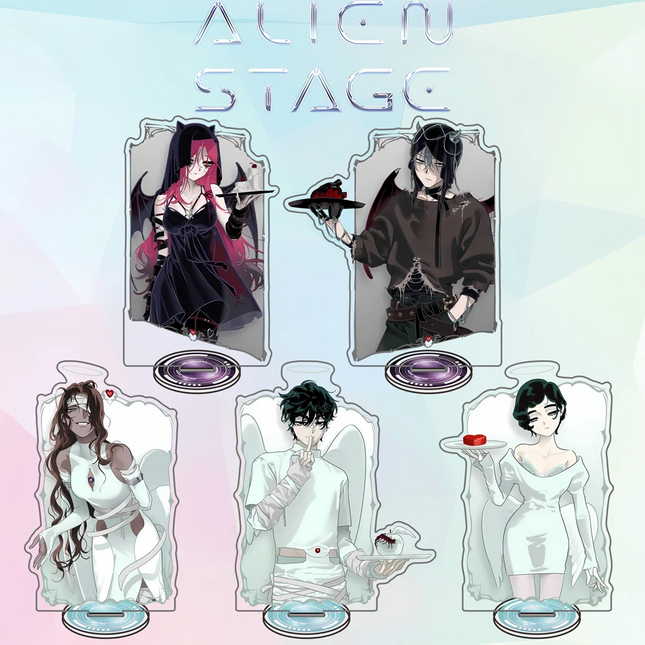 Anime Alien Stage Ivan Till Mizi Sua Luka Hyuna Acrylic Standee Keychain 15CM Angel Demon Clear Double-Sided Desk Decor Gift