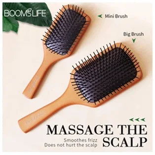 Detangling Hair Brush Women Custom Name Sandalwood HairBrush Wide Tooth Paddle Hairbrush Wood Comb for Hair Massage Scalp Brush